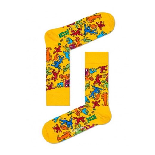 Skarpetki Happy Socks - Keith Haring  KEH01-2000 zolty Happy Socks 36-40 okazja goodbut.pl 