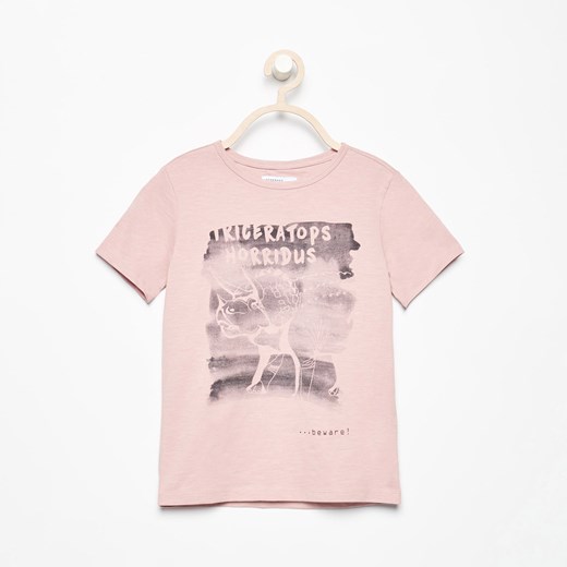 Reserved - T-shirt z nadrukiem - Różowy Reserved  98 