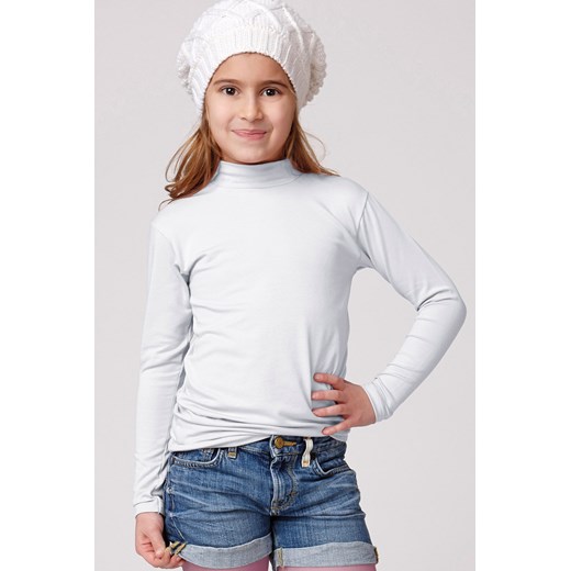 Dziecięca bluzka bawełniana ze stójką Jadea biały