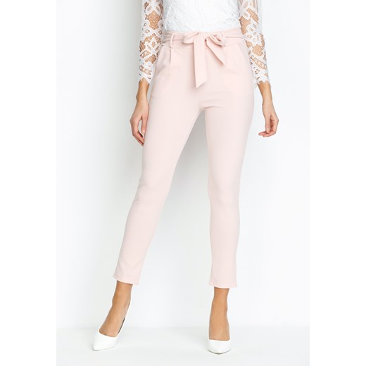 Różowe Spodnie Upper Classical Renee bezowy M, L, XL Renee odzież