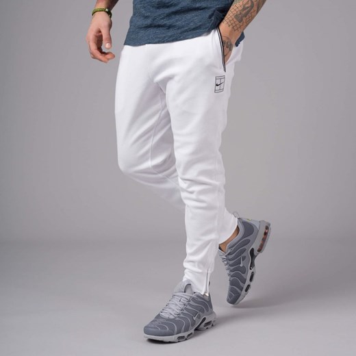 Spodnie sportowe białe Nike bez wzorów 