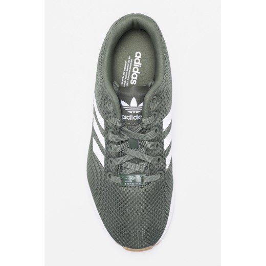 Buty sportowe damskie Adidas Originals do siatkówki zx flux szare na koturnie sznurowane 
