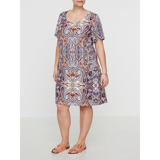 JUNAROSE SUKIENKA ORIENTALNE WZORY 6113 Junarose rozowy 44 MY SIZE