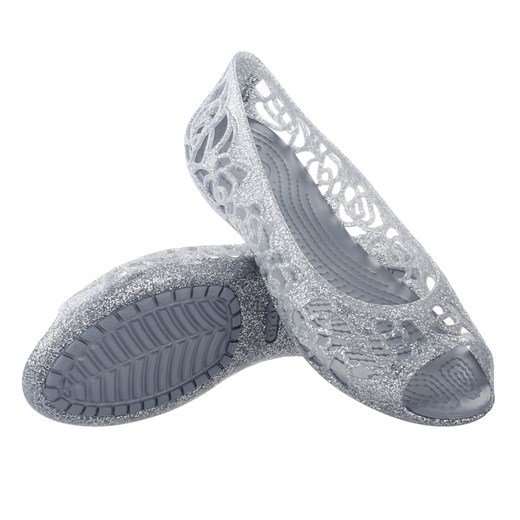 Baleriny Crocs Isabella Glitter Flat GS "Silver"