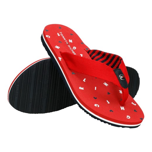 Japonki Tommy Hilfiger Corporate Low Beach Sandal "Tango Red"