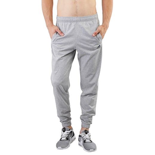 Spodnie adidas Essentials Tapered Banded Single Jersey Pant "Medium Grey"