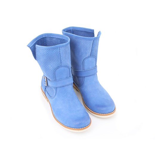botki - skóra naturalna - model 425 - kolor szafirowy niebieski Zapato 40 zapato.com.pl