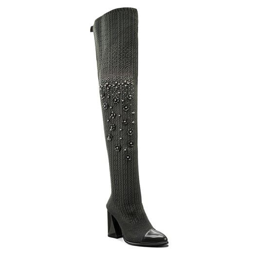 Muszkieterki STUART WEITZMAN - Longlegs XL11224 Charcoal Mirror szary Stuart Weitzman 38 eobuwie.pl