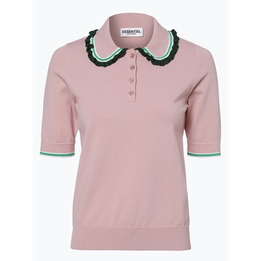 Essentiel Antwerp - Damska koszulka polo, różowy  Essentiel M vangraaf