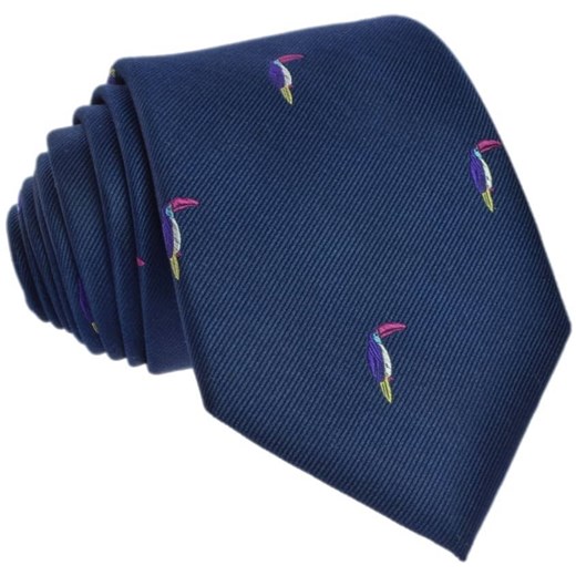 Krawat jedwabny  - tukany