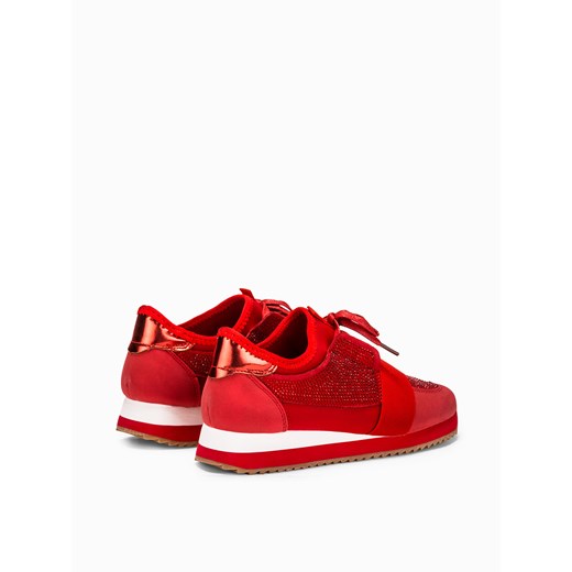 Czerwone buty sportowe z diamencikami LR173  czerwony 38 LaRica