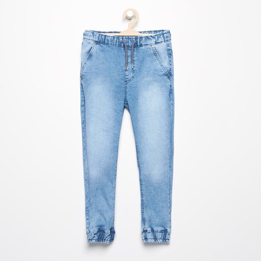 Reserved - Jeansowe spodnie jogger - Niebieski niebieski Reserved 158 