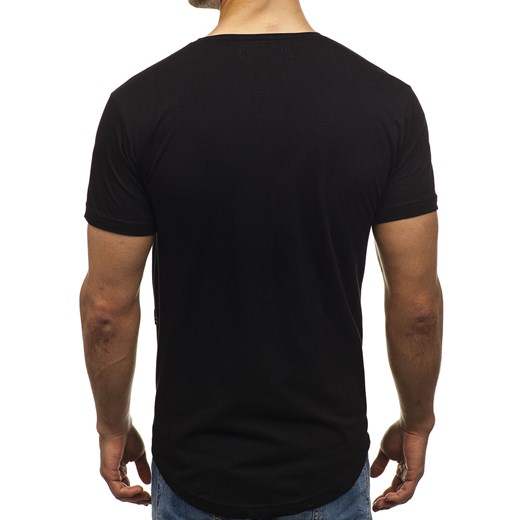 T-shirt męski z nadrukiem czarny Denley 181162  Denley.pl 2XL Denley wyprzedaż 