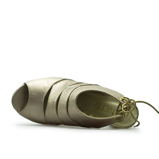 Sandały Venetti 1219 Złote lico Venetti zielony  Arturo-obuwie
