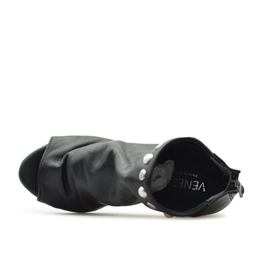 Sandały Venezia 149 VIT NERO Czarne lico Venezia czarny  Arturo-obuwie
