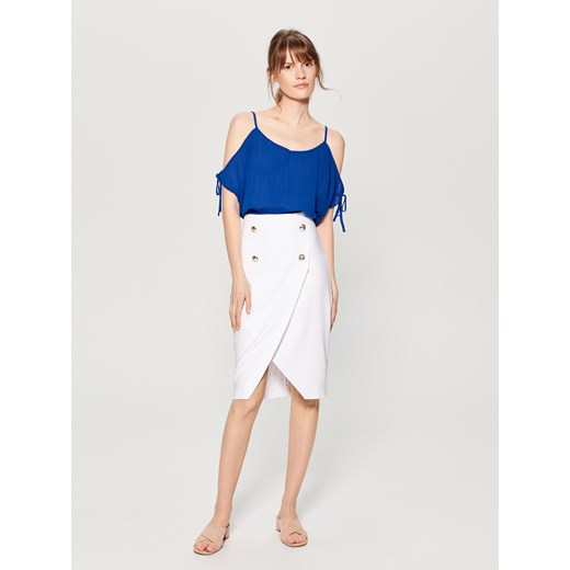 Mohito - Ladies` skirt - Biały Mohito niebieski 36 