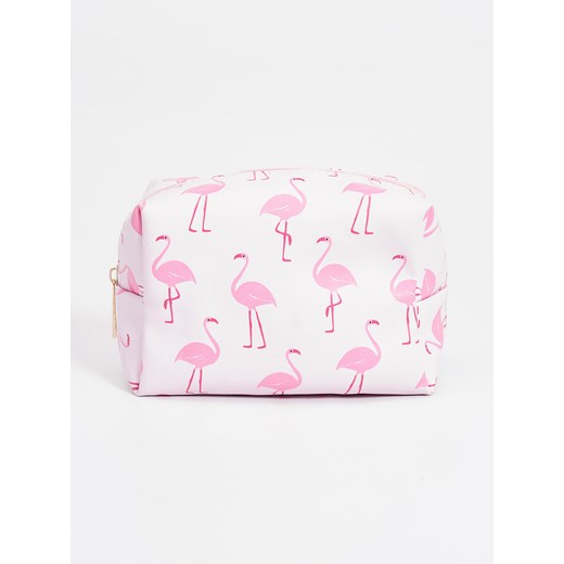Sinsay - Kosmetyczka we flamingi - Różowy Sinsay rozowy One Size 