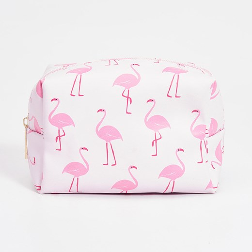Sinsay - Kosmetyczka we flamingi - Różowy Sinsay rozowy One Size 