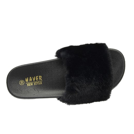 Klapki z futerkiem Haver HN52-4 Haver 39 trendybuty.pl