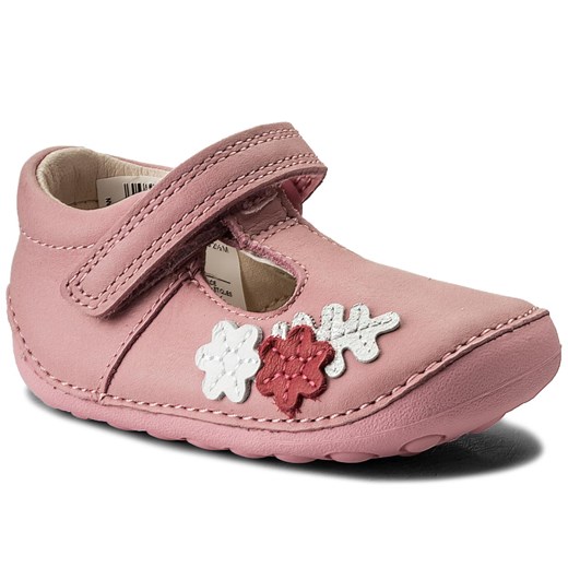 Półbuty CLARKS - Tiny Blossom 261336326 Baby Pink Leather bezowy Clarks 18.5 eobuwie.pl