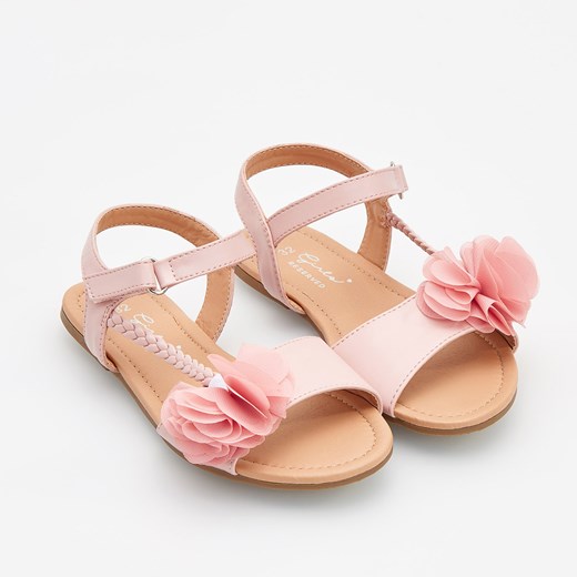 Reserved - Różowe sandały z aplikacją - Różowy bezowy Reserved 26 