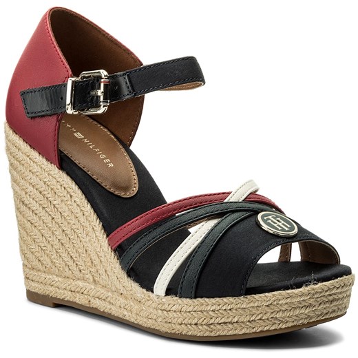 Espadryle TOMMY HILFIGER - Elena Straps Sandal FW0FW02425 Rwb 020  Tommy Hilfiger 37 eobuwie.pl