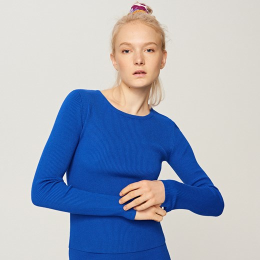 Reserved - Dopasowany sweter - Niebieski niebieski Reserved L 