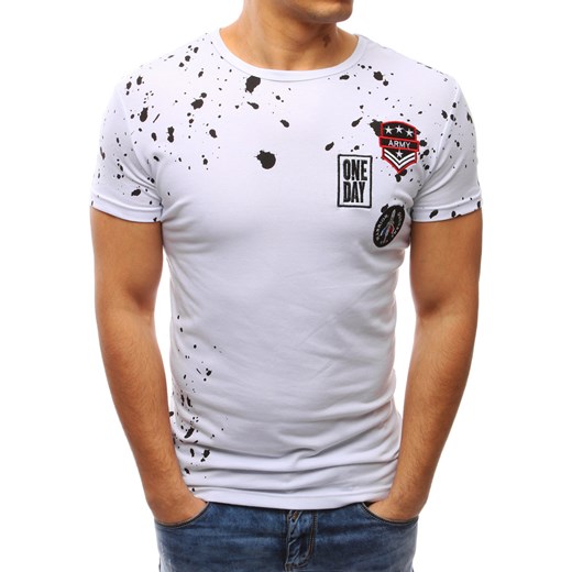 T-shirt męski z nadrukiem biały (rx2705)  Dstreet XL 