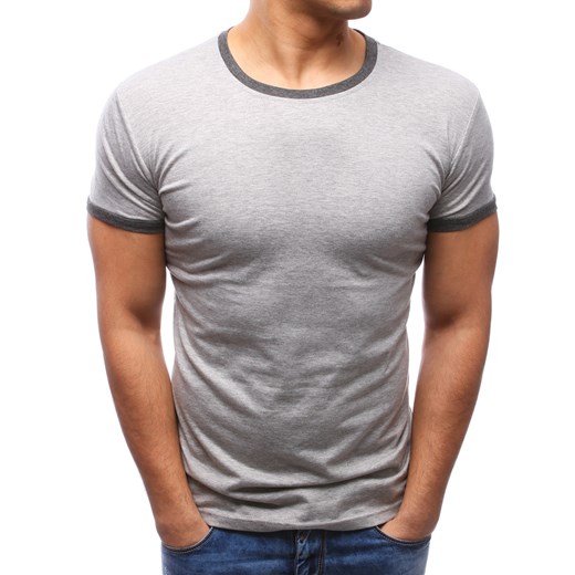 T-shirt męski gładki szary (rx2667)  Dstreet XXL 