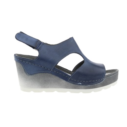 Niebieskie skórzane sandały Gino Fabiani 859 Gino Fabiani 37 trendybuty.pl