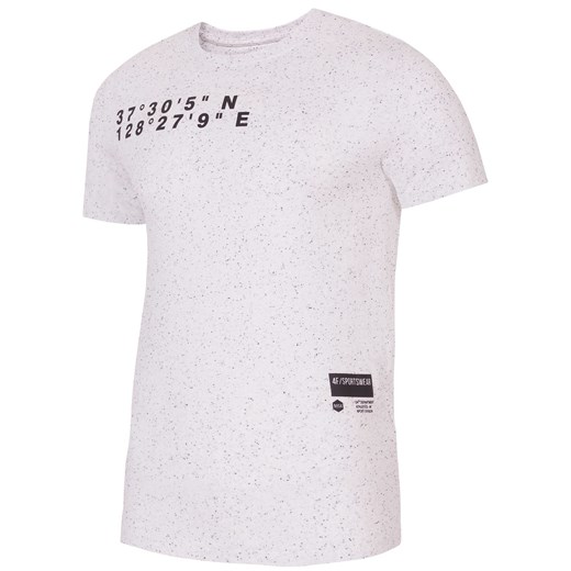 T-shirt męski TSM224 - chłodny jasny szary  4F  