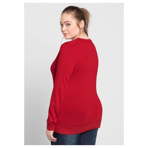 Sweter Sheego Casual czerwony L-XL AboutYou