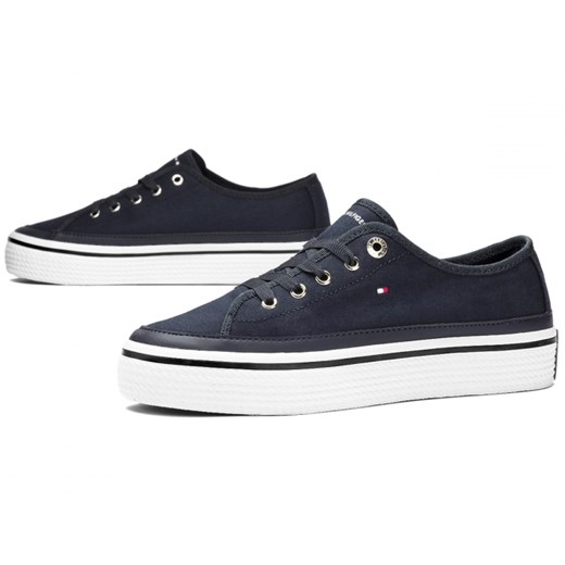 Buty Tommy hilfiger Corporate flatform sneaker > fw0fw02456 406