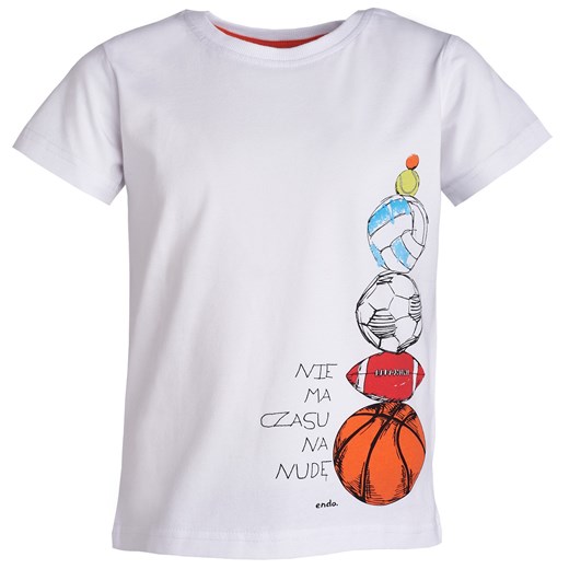 T-shirt z krótkim rękawem dla chłopca 9- 13 lat szary Endo 134 endo.pl