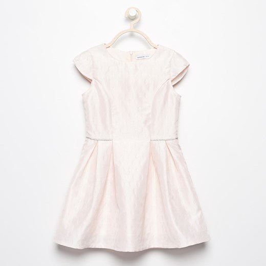 Reserved - Błyszcząca sukienka z krótkim rękawem - Różowy Reserved bezowy 110 