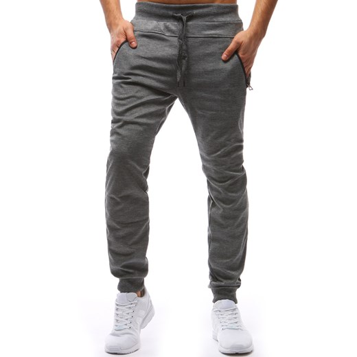 Spodnie męskie dresowe szare (ux1229) Dstreet szary XL 