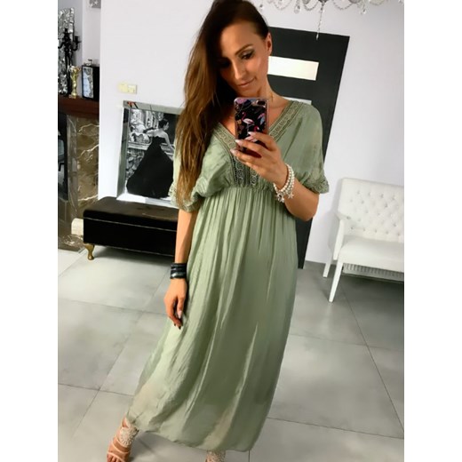 Długa sukienka SABRINA zielony Lena Largo La Princesita