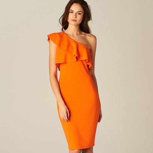 Mohito - Sukienka z wyciętym ramieniem - Pomarańczo pomaranczowy Mohito M 