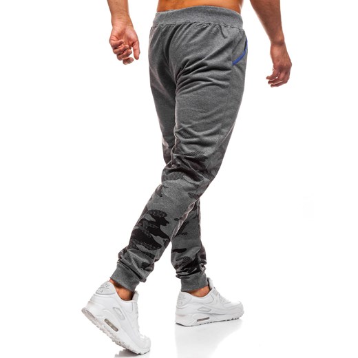 Spodnie męskie dresowe joggery grafitowe Denley KK501 Denley.pl  2XL okazyjna cena Denley 