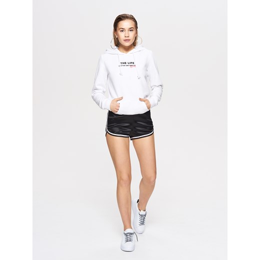 Cropp - Bluza typu hoodie - Biały Cropp  XL 