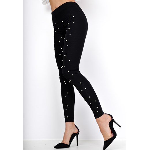 Legginsy z perełkami czarny Zoio XL okazja zoio.pl