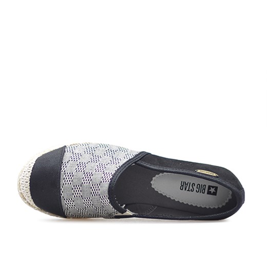 Espadryle Big Star W274251 Czarne Big Star szary  Arturo-obuwie