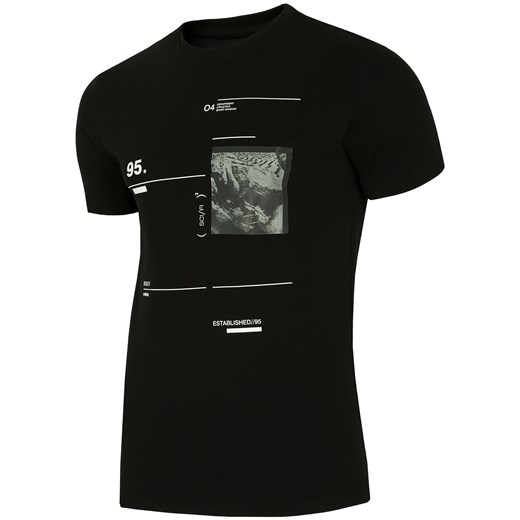 T-shirt męski TSM223 - głęboka czerń 4F   