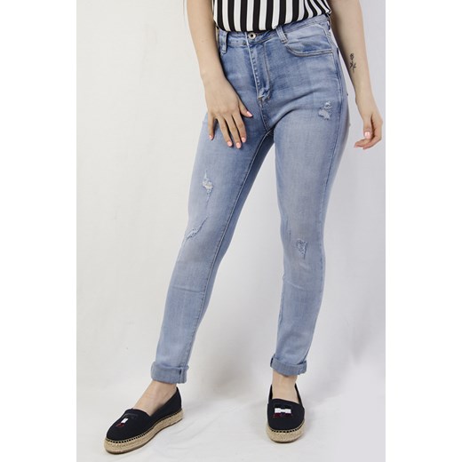 (Duże rozmiary L-XXXXL) Spodnie jeansowe z przetarciami   L olika.com.pl