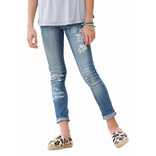 Arizona spodnie dziewczęce w nadruki jeansowe 