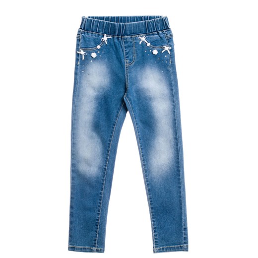 Spodnie jeansowe dziewczęce niebieskie Denley PPS058  Denley.pl 104-110 okazja Denley 