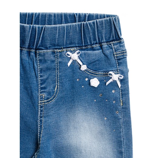 Spodnie jeansowe dziewczęce niebieskie Denley PPS058 Denley.pl  92-98 wyprzedaż Denley 