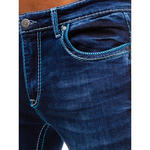 Spodnie jeansowe męskie granatowo-niebieskie Denley 701 Denley.pl  42/33 promocja Denley 