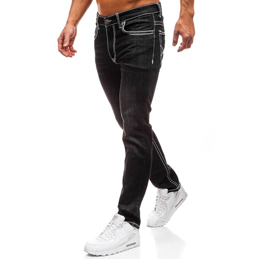 Spodnie jeansowe męskie czarne Denley 710  Denley.pl 32/33 wyprzedaż Denley 