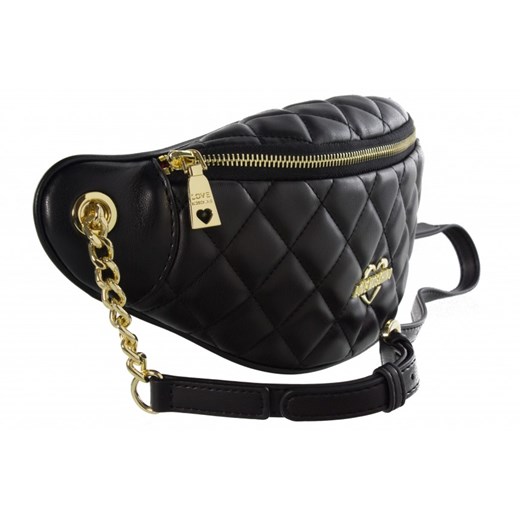 Love Moschino Borsa Quilted In PU Nera Con Dettagli Oro | Pelle Sintetica, Chiusura Magnetica, Fodera In Poliestere | Elegante E Pratica